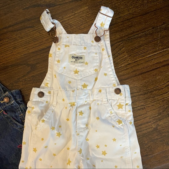 Set of 3 12 Month OshKosh B’Gosh Overalls - Picture 2 of 4